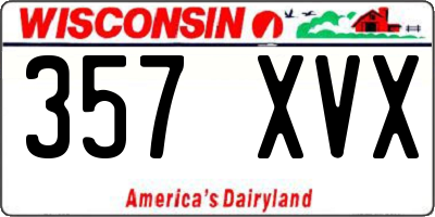 WI license plate 357XVX