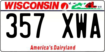 WI license plate 357XWA