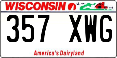 WI license plate 357XWG