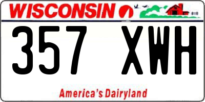 WI license plate 357XWH