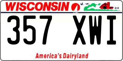 WI license plate 357XWI