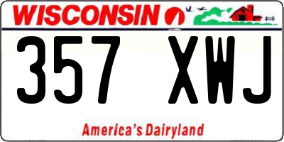 WI license plate 357XWJ