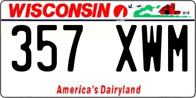WI license plate 357XWM