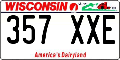WI license plate 357XXE