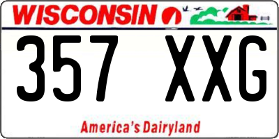 WI license plate 357XXG