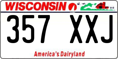 WI license plate 357XXJ
