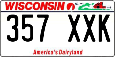 WI license plate 357XXK