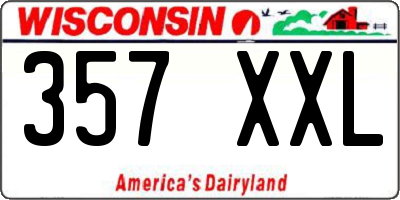 WI license plate 357XXL
