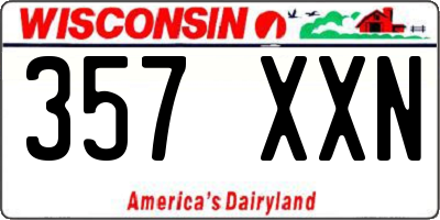 WI license plate 357XXN