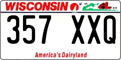 WI license plate 357XXQ