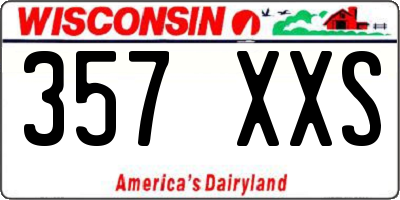 WI license plate 357XXS