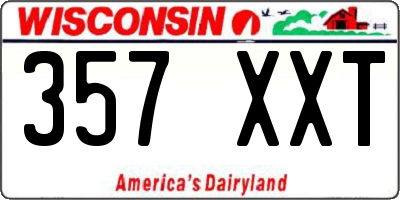 WI license plate 357XXT