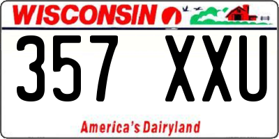 WI license plate 357XXU