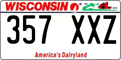WI license plate 357XXZ