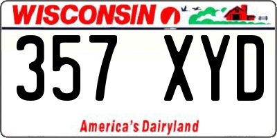 WI license plate 357XYD