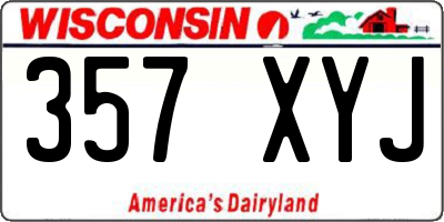 WI license plate 357XYJ