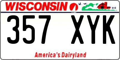 WI license plate 357XYK
