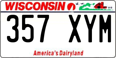 WI license plate 357XYM