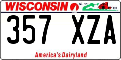 WI license plate 357XZA