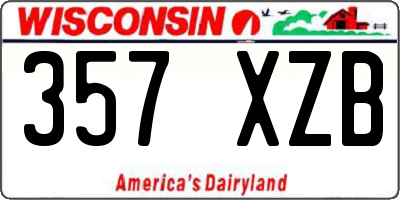 WI license plate 357XZB