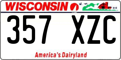 WI license plate 357XZC