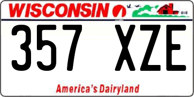 WI license plate 357XZE