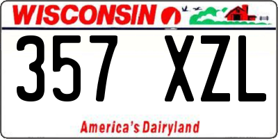 WI license plate 357XZL