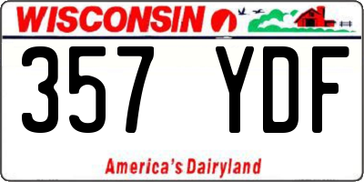 WI license plate 357YDF