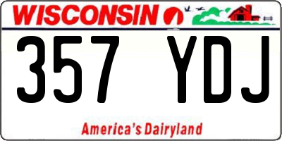 WI license plate 357YDJ