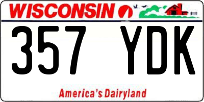 WI license plate 357YDK