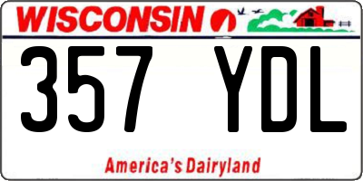 WI license plate 357YDL