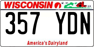 WI license plate 357YDN