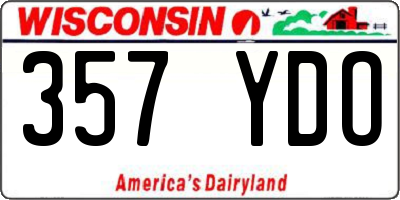 WI license plate 357YDO
