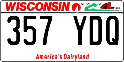 WI license plate 357YDQ