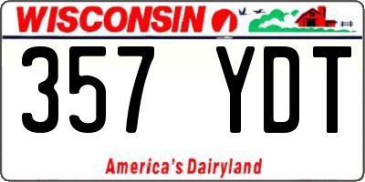 WI license plate 357YDT