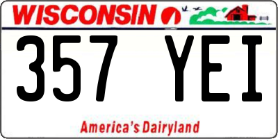 WI license plate 357YEI