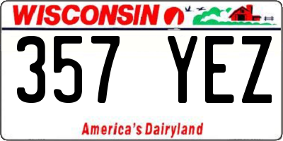 WI license plate 357YEZ