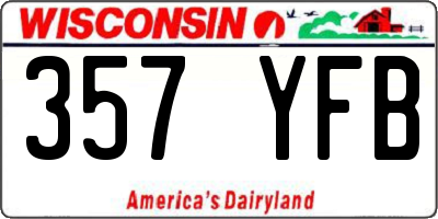 WI license plate 357YFB
