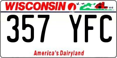 WI license plate 357YFC