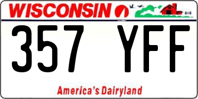 WI license plate 357YFF