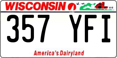 WI license plate 357YFI