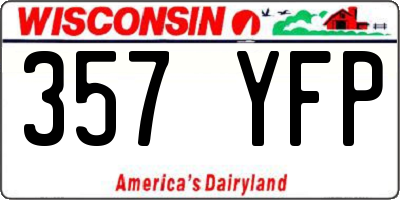 WI license plate 357YFP