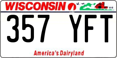 WI license plate 357YFT