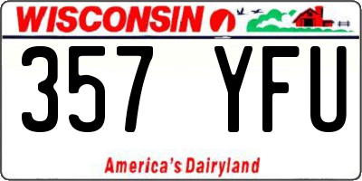 WI license plate 357YFU