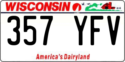 WI license plate 357YFV
