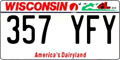 WI license plate 357YFY