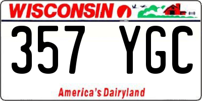 WI license plate 357YGC