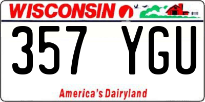 WI license plate 357YGU