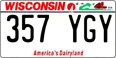 WI license plate 357YGY