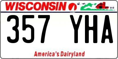 WI license plate 357YHA